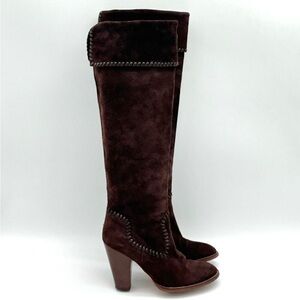 Michael Kors Neptune Tall Suede Western Boots
